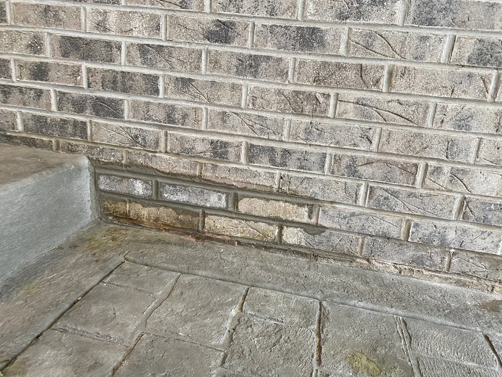 Brick tuckpointing and mortar repair detail